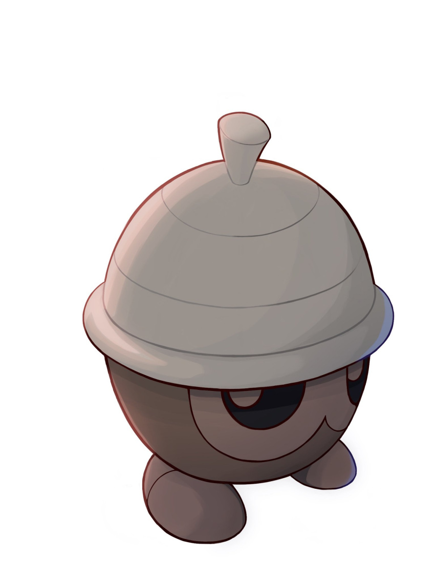 acorn black_eyes commentary_request highres looking_at_viewer no_humans pokemon pokemon_(creature) ruinai seedot simple_background solo standing white_background