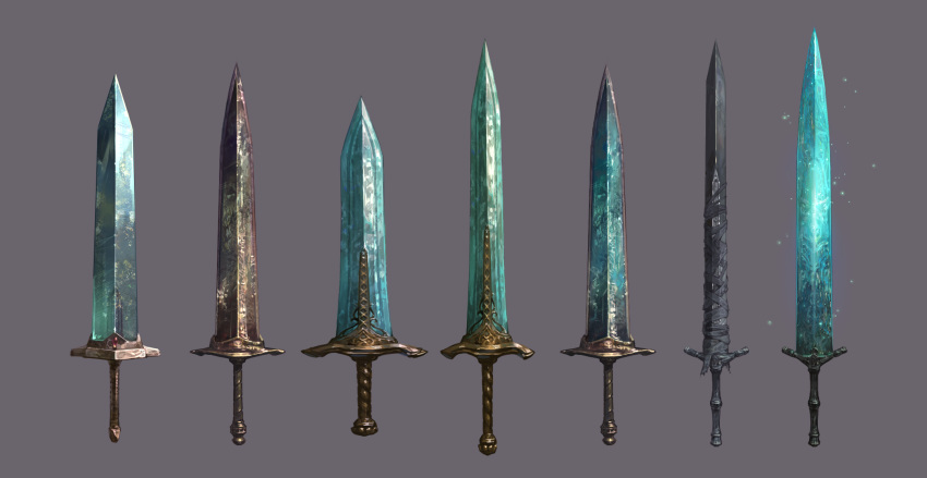 beige_background bloodborne commentary_request dark_souls_(series) dark_souls_i dark_souls_ii dark_souls_iii demon's_souls fantasy greatsword highres holy_moonlight_sword light_particles moonlight_greatsword no_humans simple_background so-taro still_life sword weapon weapon_focus