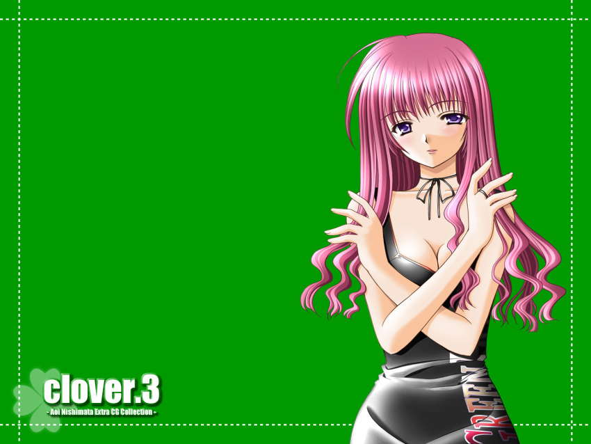 clover clover_(game_cg) green highres nishimata_aoi wallpaper