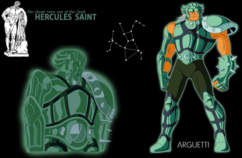 armor cloth constellation greek heracles hercules hercules_arguetti knights_of_the_zodiac male man manly muscle mythology saint_seiya statue tall ugly white_hair