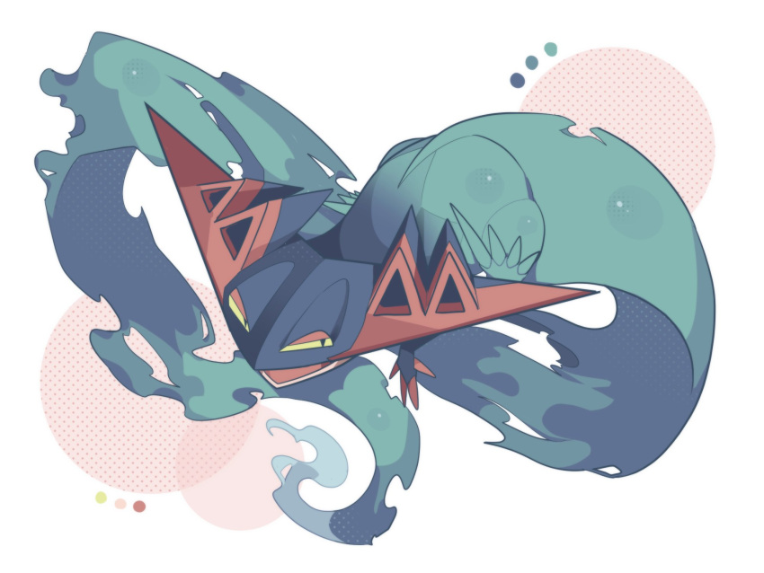 alu_drp claws commentary_request dragapult full_body half-closed_eyes highres looking_to_the_side no_humans open_mouth pokemon pokemon_(creature) solo tongue white_background