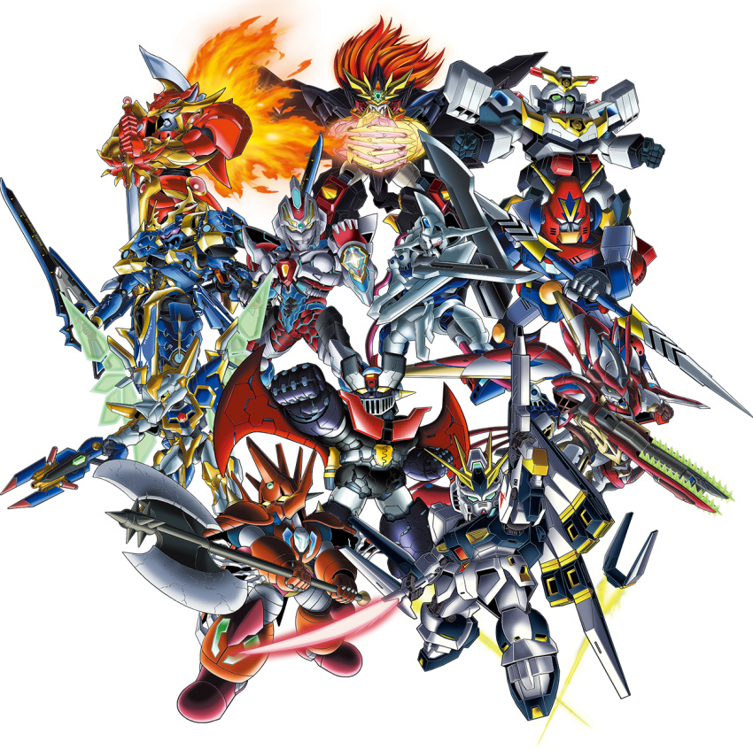 axe beam_saber chainsaw char's_counterattack choudenji_robo_combattler_v clenched_hand code_geass code_geass:_fukkatsu_no_lelouch crossover dann_of_thursday double-blade fiery_wings final_gaogaigar genesic_gaogaigar getter_robo glowing glowing_eyes gridman_(ssss) gridman_universe gundam gunxsword hakaiou:_gaogaigar_vs._betterman hands_together highres holding holding_axe holding_sword holding_weapon ikaruga_(knight's_&amp;_magic) j-decker knight's_&amp;_magic lancelot_sin looking_up magic_knight_rayearth majestic_prince mazinger_(series) mazinger_z mazinger_z:_infinity mazinger_z_(mecha) mecha multiple_crossover no_humans nu_gundam official_art orange_hair pink_eyes rayearth_(character) red_eyes red_five science_fiction shin_getter_dragon shin_getter_robo ssss.gridman super_robot super_robot_wars super_robot_wars_30 sword transparent_background v-fin weapon wings yellow_eyes yuusha_keisatsu_j-decker yuusha_ou_gaogaigar yuusha_ou_gaogaigar_final yuusha_series