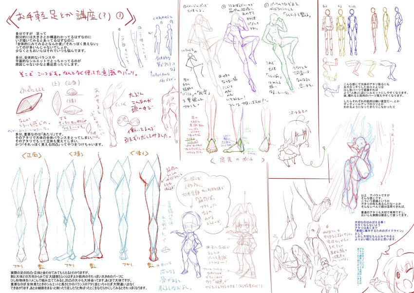 anatomy diagram highres how_to muscle sketch translation_request yuu-yuu