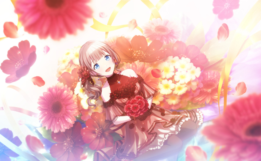 brown_eyes brown_hair dress long_hair mochizuki_honami project_sekai smile