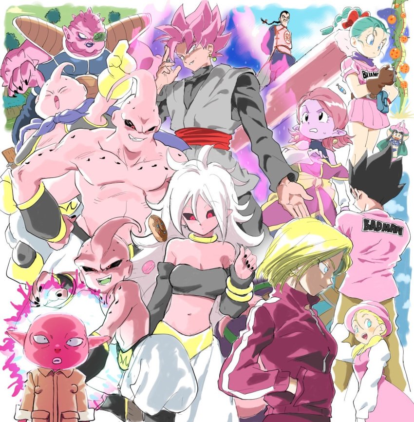 6+boys 6+girls android_18 android_21 aqua_hair arm_at_side armor arms_behind_back arms_up aura baggy_pants bare_legs bare_shoulders belt bikini_armor black_eyes black_nails black_sclera blonde_hair blush_stickers bracelet braid braided_ponytail brown_belt bulma candy cape capsule character_name chi-chi_(dragon_ball) chinese_clothes chocolate chocolate_bar chronoa closed_mouth clothes_writing color_connection colored_sclera colored_skin dodoria dot_nose doughnut dragon dragon_ball dragon_ball_(classic) dragon_ball_(object) dragon_ball_fighterz dragon_ball_gt dragon_ball_super dragon_ball_xenoverse dragon_ball_z dragon_radar dress earrings evil_smile eyelashes facial_hair facing_away fangs fanny_pack fighting_stance fingernails food gauntlets gloves glowing goku_black green_cape grey_eyes hair_ribbon hair_strand hand_in_pocket hand_on_headwear hand_up hat helmet high_collar highres hoi-poi_capsule index_finger_raised jacket jewelry kid_buu lado_(rado) legs_together light_smile long_hair long_sleeves looking_afar looking_down low_twintails macaron majin_android_21 majin_buu marron medium_hair midriff monaka_(dragon_ball) multiple_boys multiple_girls muscular mustache navel neck_ring nervous obi off_shoulder open_mouth outstretched_hand pants pillar pink_dress pink_gloves pink_hair pink_headwear pink_jacket pink_shirt pink_skin pink_theme pointy_ears pose potara_earrings profile puffy_long_sleeves puffy_nipples puffy_sleeves purple_cape purple_scarf purple_skin red_eyes red_ribbon red_sash red_skin ribbon ring saiyan_armor sash scarf scouter sharp_fingernails shenlong_(dragon_ball) shirt short_dress short_hair side_slit sidelocks single_glove sleeveless sleeveless_dress smile spiky_hair straight_hair strapless striped striped_dress sun_hat super_buu super_saiyan super_saiyan_rose sweatdrop tao_pai_pai tareme teeth thick_lips tongue track_jacket tsurime tube_top twintails upper_teeth vegeta vertical-striped_dress vertical_stripes very_long_hair waistcoat wavy_mouth white_hair white_pants yellow_pants yellow_sash zipper