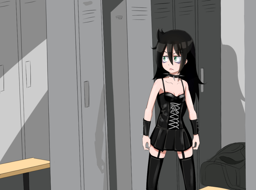 artist_request bdsm bondage_outfit corset femdom gachimuchi kuroki_tomoko leather leatherclub_scene locker locker_room source_request van_darkholme watashi_ga_motenai_no_wa_dou_kangaetemo_omaera_ga_warui!