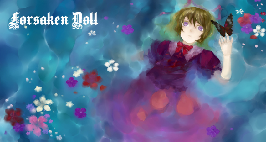 butterfly doll_joints english flower highres medicine_melancholy solo submerged touhou water
