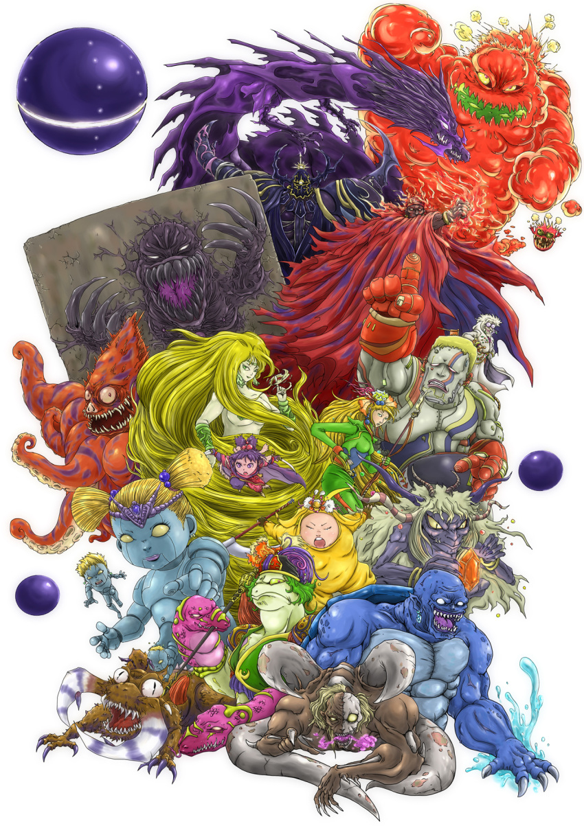 antlion barbariccia barnabas bomb_(final_fantasy) brina cagnazzo calca calcabrina cindy cpu dark_dragon dark_elf demon_wall dr._lugae everyone female final_fantasy final_fantasy_iv golbeza kuu_(pixiv582427) male mindy mom_bomb octomammoth rubicante sandy scarmiglione