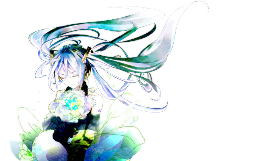 bad_id blue_hair closed_eyes hatsune_miku highres long_hair nogi simple_background solo twintails vocaloid
