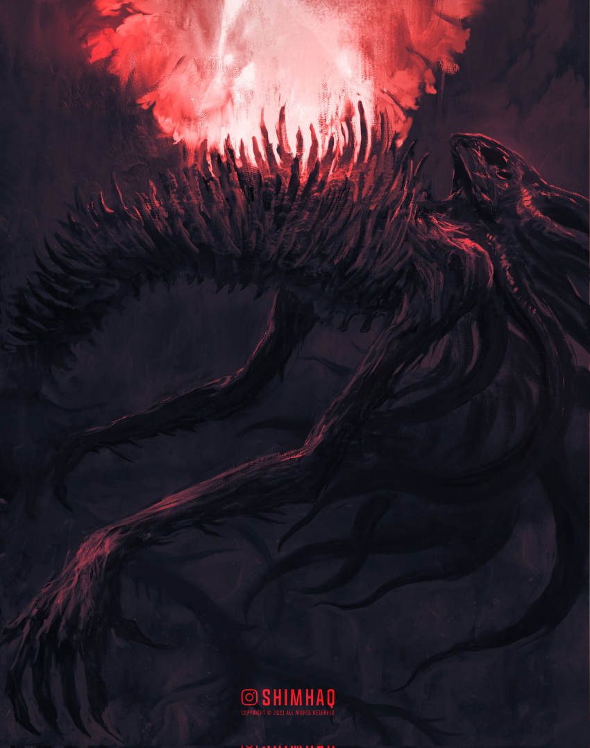 1other artist_name bloodborne dark eldritch_abomination highres monster moon_presence shimhaq tentacles