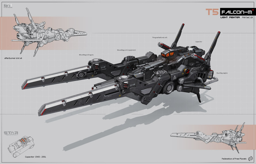 cockpit commentary concept_art engine english_text karanak machinery mechanical military military_vehicle no_humans original photoshop_(medium) realistic science_fiction space_craft star_conflict starfighter window