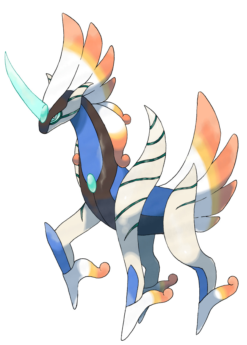 absurdres blue_eyes blue_sclera bright_pupils colored_sclera commentary english_commentary fakemon full_body gem highres hyshirey official_style original pokemon standing transparent_background white_pupils