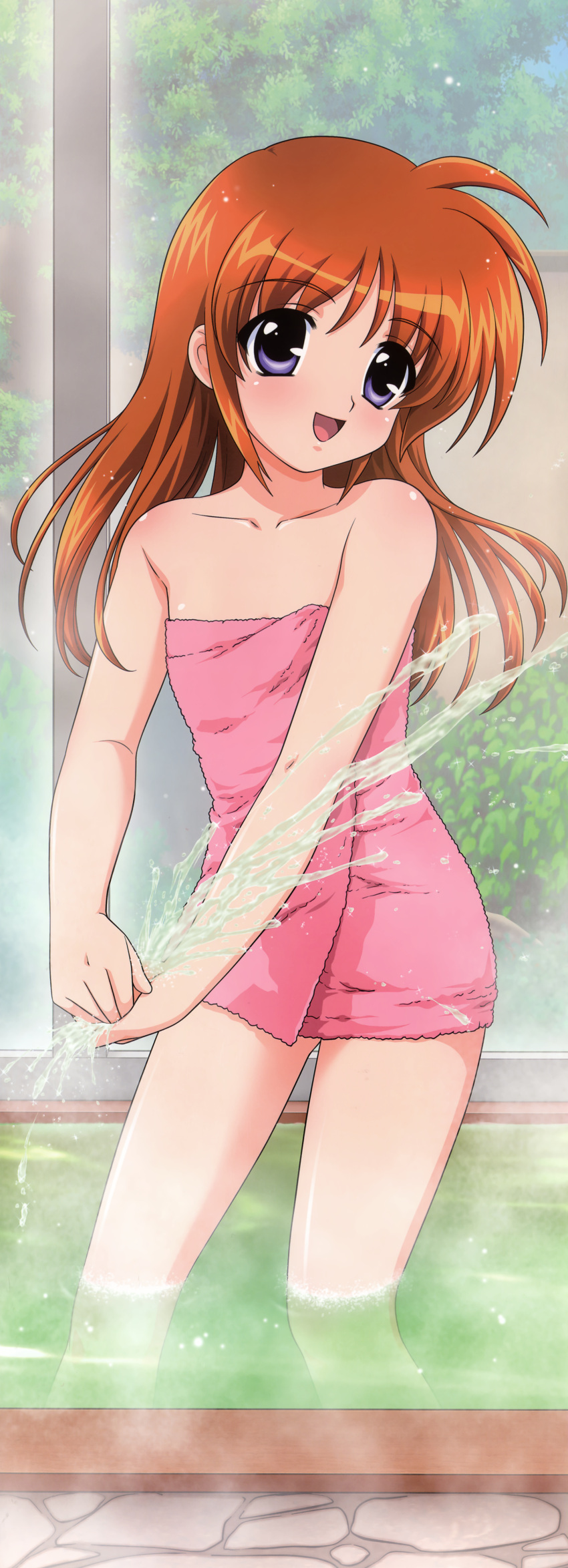 bathing mahou_shoujo_lyrical_nanoha mahou_shoujo_lyrical_nanoha_a's takamachi_nanoha towel