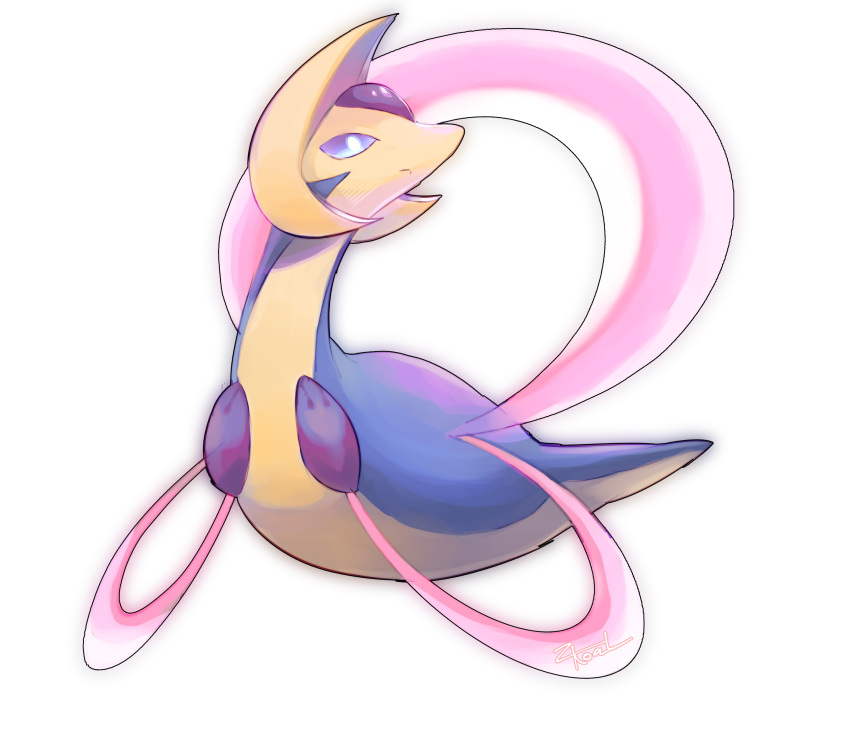 absurdres bright_pupils closed_mouth commentary_request cresselia frown full_body highres looking_back no_humans pokemon pokemon_(creature) solo transparent_background violet_eyes white_pupils zkoal