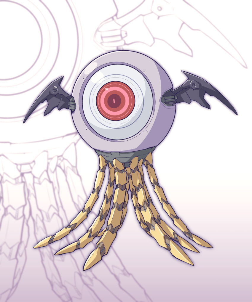 absurdres bat_wings cyclops highres ishiyumi joints mecha mechanical_wings mechanization one-eyed original red_eyes robot robot_joints single_eye tentacles wings