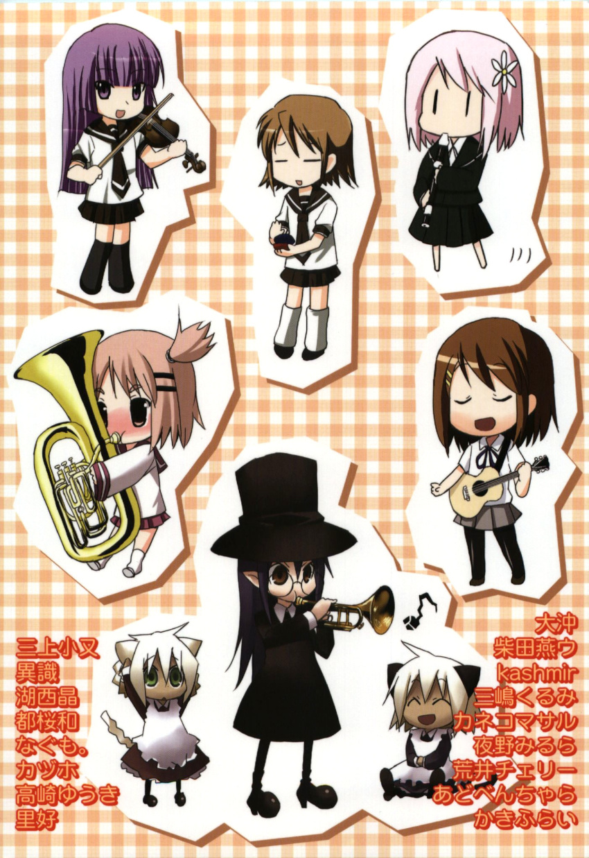 character_request kakifly manga_time_kirara trumpet tuba violin