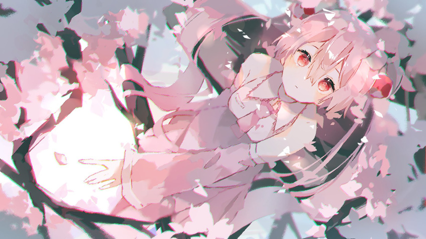 1girl hatsune_miku highres pink_hair sakura_miku twintails