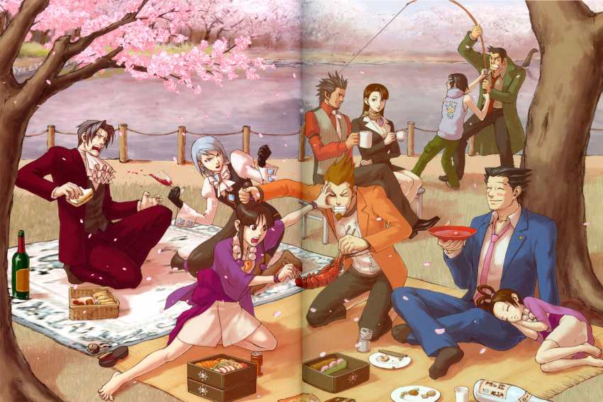 ayasato_harumi ayasato_mayoi crease dick_gumshoe diego_armando franzika_von_karma gyakuten_saiban highres itonokogiri_keisuke kaminogi_soryuu kaminogi_souryuu karuma_mei larry_butz magatama maggie_byrde maya_fey mia_fey miles_edgeworth mitsurugi_reiji naruhodou_ryuuichi pearl_fey phoenix_wright suzuki_mako yahari_masashi