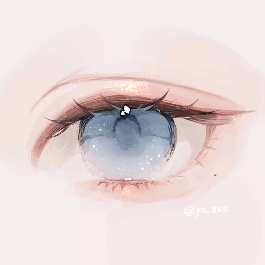 artist_name blue_eyes close-up eye_focus eyelashes highres looking_at_viewer original you_(yo_865)
