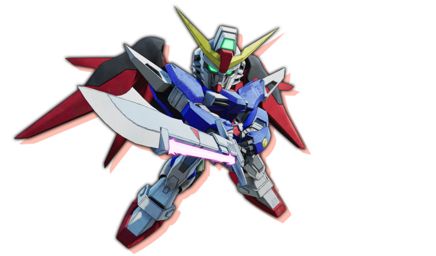 bandai_namco_entertainment destiny_gundam gundam gundam_seed_destiny highres mecha no_humans official_art science_fiction sd_gundam_battle_alliance solo weapon