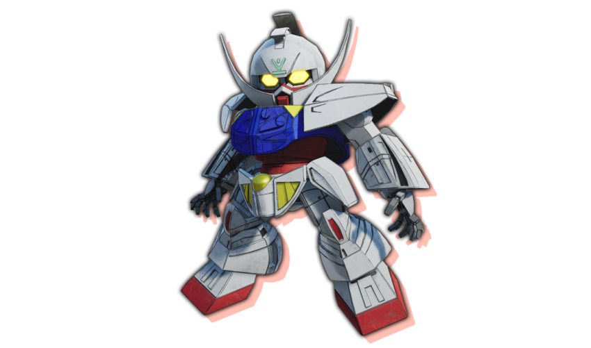 bandai_namco_entertainment gundam highres mecha no_humans official_art science_fiction sd_gundam_battle_alliance solo turn_a_gundam turn_a_gundam_(mobile_suit) weapon