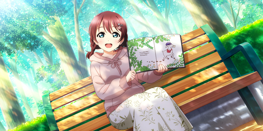 blush dress emma_verde green_eyes love_live!_school_idol_festival_all_stars redhead short_hair smile