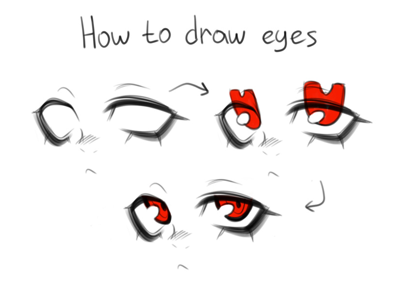 :&lt; among_us among_us_eyes_(meme) blush eye_focus eyelashes highres how_to meme nose_blush original red_eyes rinkae