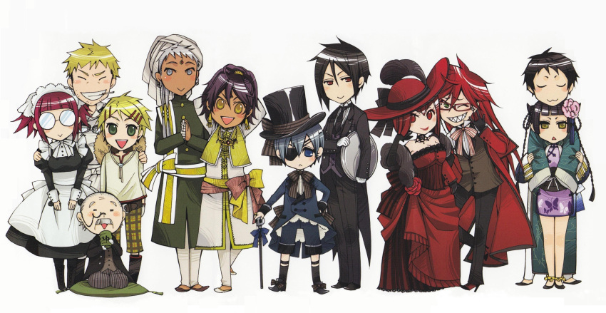 agni angelina_durless bard ciel_phantomhive finnian grell_sutcliff kuroshitsuji lau meirin screening sebastian_michaelis soma_asman_kadar tanaka