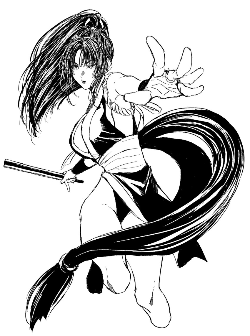 fan monochrome ninja shiranui_mai the_king_of_fighters