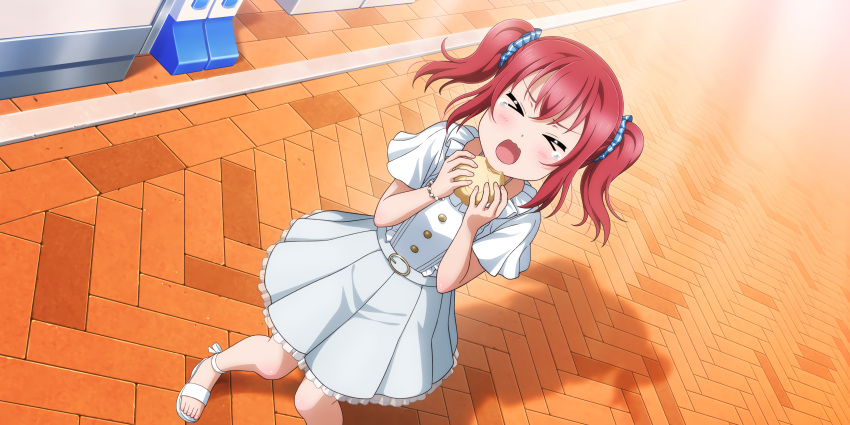 character_name closed_eyes dress kurosawa_ruby love_live!_school_idol_festival_all_stars pink_hair short_hair