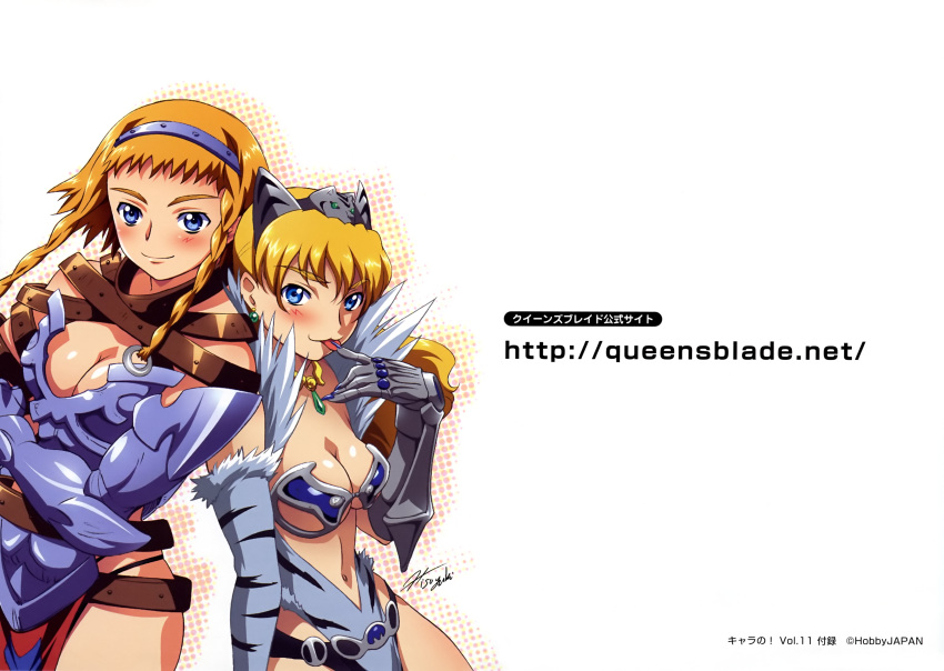 armor cleavage elina hisayuki_hirokazu queen's_blade reina