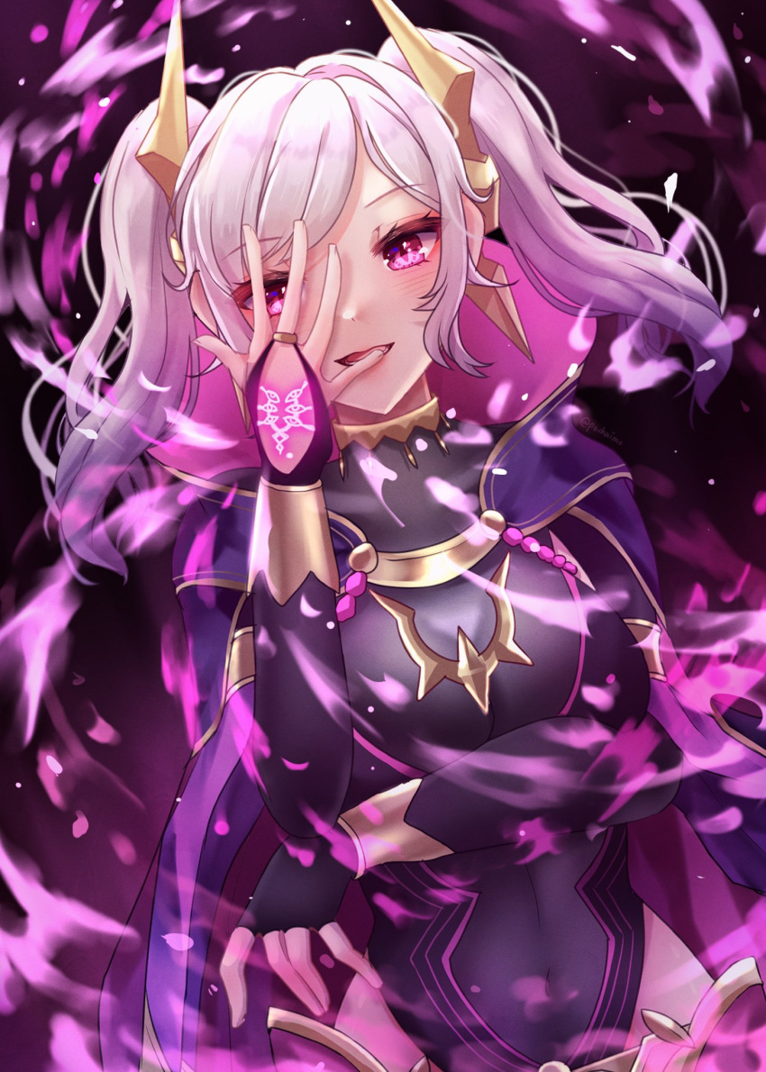 1girl eyes_of_grima fire_emblem fire_emblem_awakening fire_emblem_heroes grima_(fire_emblem) highres official_alternate_costume pochaimo robin_(fire_emblem) robin_(fire_emblem)_(female) solo