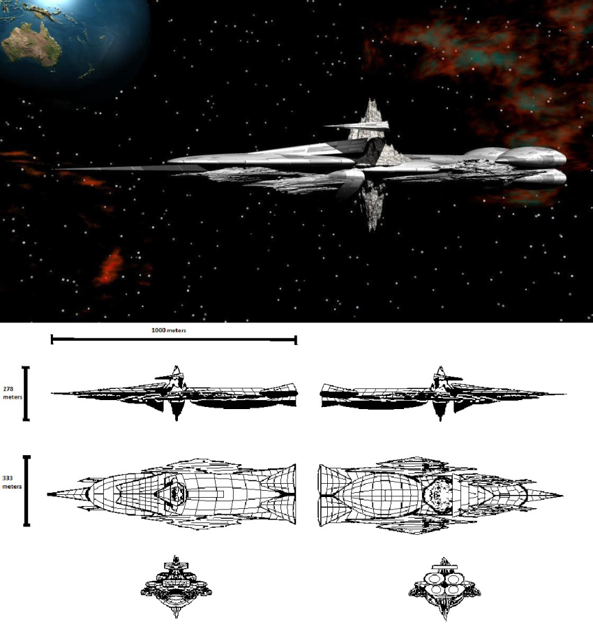 3d battleship_(eve_online) commentary concept_art eve_online from_above from_behind from_below from_side military military_vehicle multiple_views nebula no_humans original outdoors planet science_fiction sky space spacecraft star_(sky) starry_sky tat2tiger thrusters vehicle_focus
