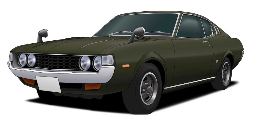 car ground_vehicle highres motor_vehicle muscle_car no_humans original shadow simple_background solo toyota toyota_celica tsuzuki1110 vehicle_focus wheel white_background