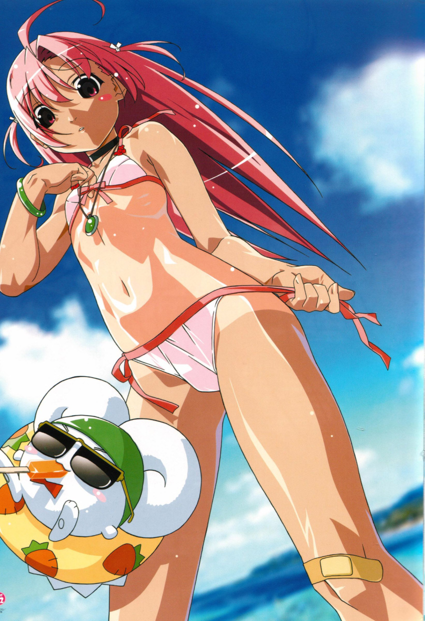 bikini mugimaru nakahara_komugi nurse_witch_komugi swimsuit tan_lines
