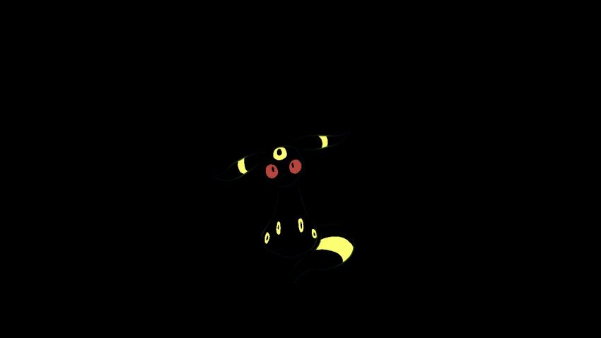 animal_focus black_background black_eyes black_theme colored_sclera commentary_request dark facial_mark forehead_mark full_body herari looking_at_viewer no_humans pokemon pokemon_(creature) red_sclera simple_background sitting sketch solo umbreon