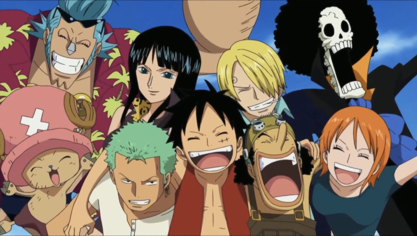 anime_screencap bad_link brook_(one_piece) franky_(one_piece) monkey_d._luffy nami_(one_piece) nico_robin one_piece roronoa_zoro sanji_(one_piece) tony_tony_chopper usopp