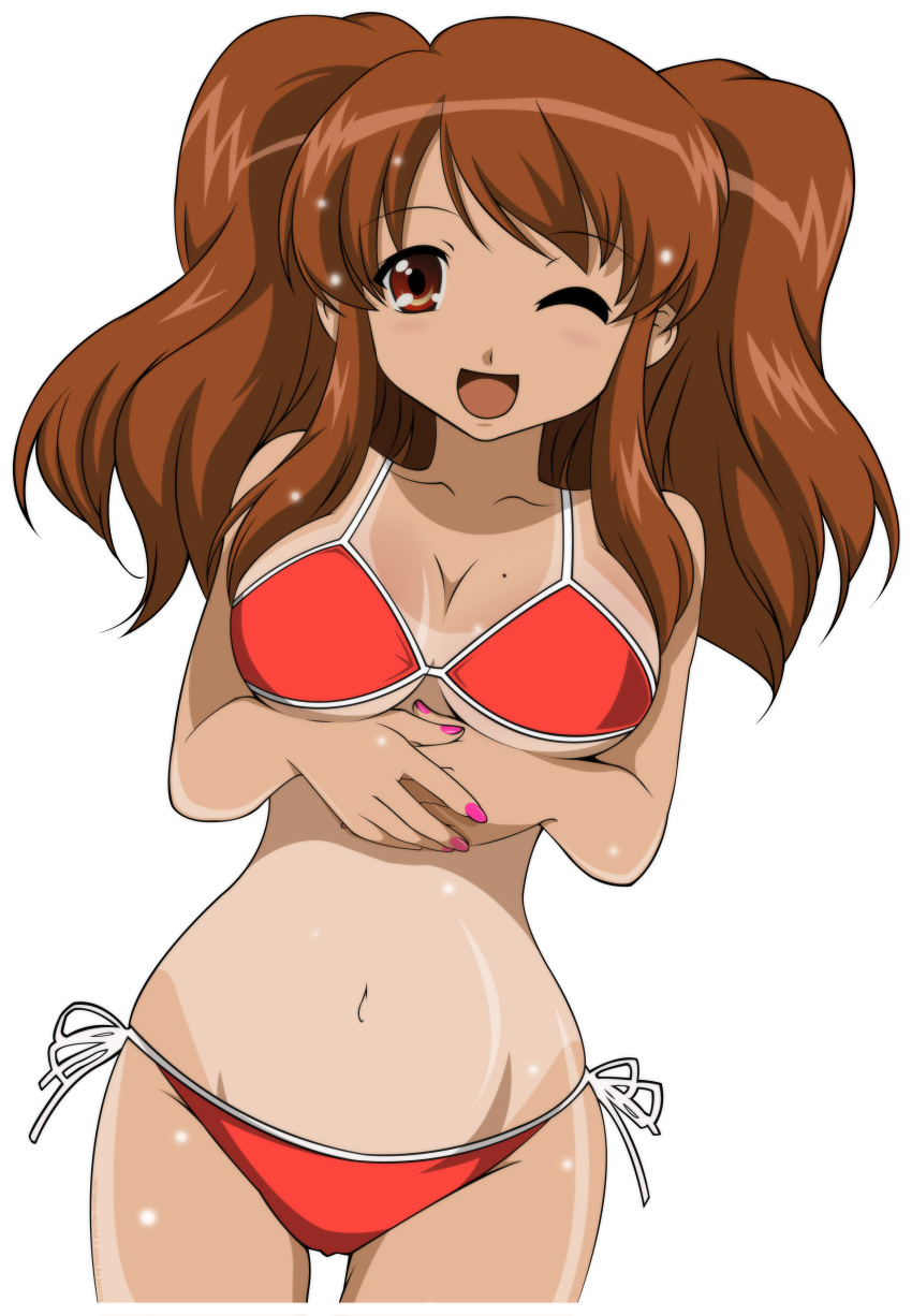 asahina_mikuru bikini breast_hold extraction signed suzumiya_haruhi_no_yuuutsu swimsuit tan_lines vector