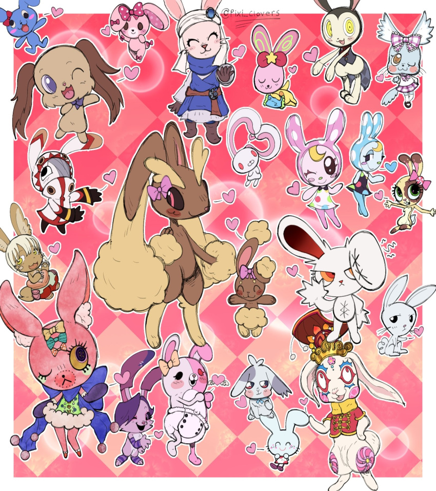 all-purpose_bunny angel_bunny animal_crossing animal_jam bonbonribbon border bow bubble buneary buttercream_sundae character_request chrissy_(animal_crossing) copyright_request danganronpa_(series) danganronpa_2:_goodbye_despair francine_(animal_crossing) hair_bow heart highres io_(jewelpet) itazuraguma_no_gloomy jewelpet jewelpet_(series) littlest_pet_shop littlest_pet_shop_(2012) lopunny made_in_abyss monomi_(danganronpa) my_little_pony my_little_pony:_friendship_is_magic peck_(animal_jam) pink_bow pink_rabbit pixi_clovers pokemon rabbit red_background sanrio siblings sisters species_connection too_many too_many_rabbits white_border white_rabbit_(animal)