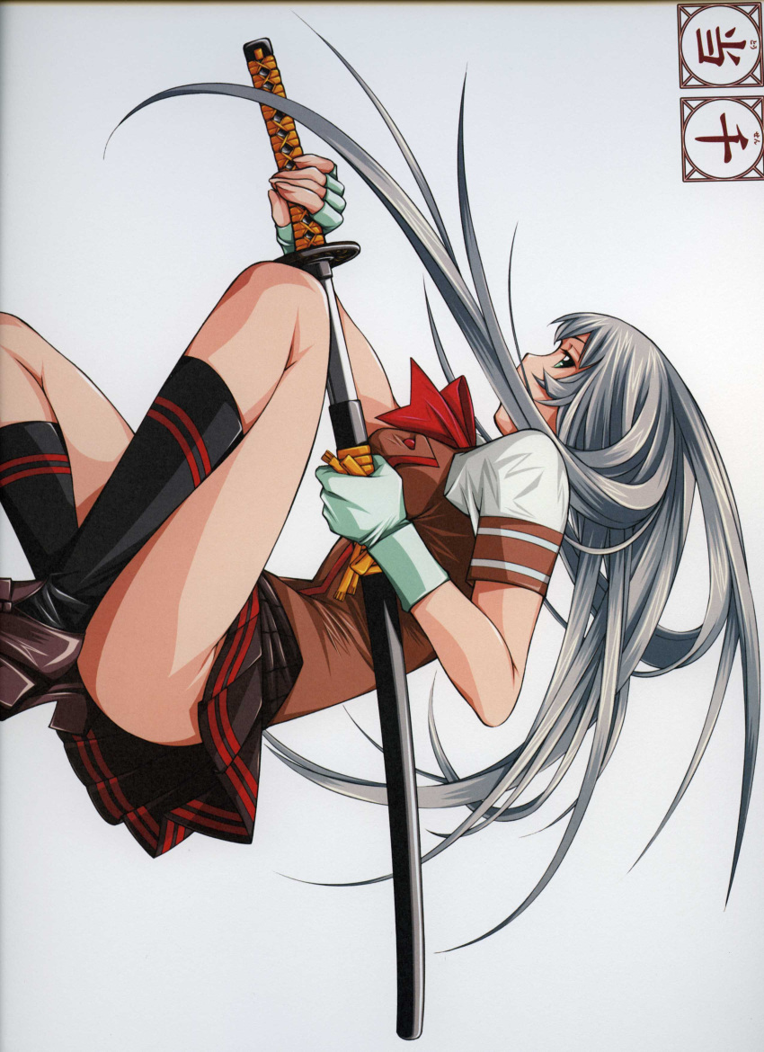 chouun_shiryuu ikkitousen ikkitousen~dragon_destiny~ seifuku shiozaki_yuji sword