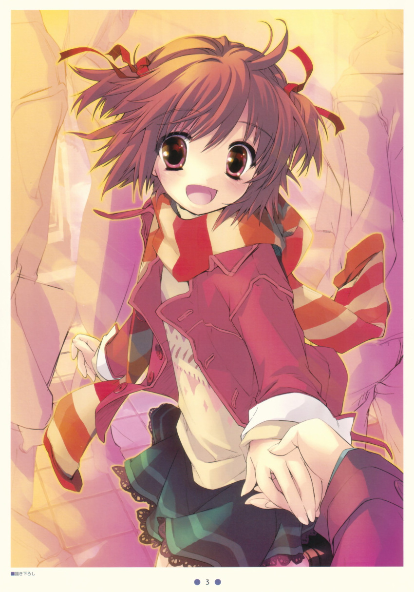goto_nao highres holding_hands open_mouth original scan scarf