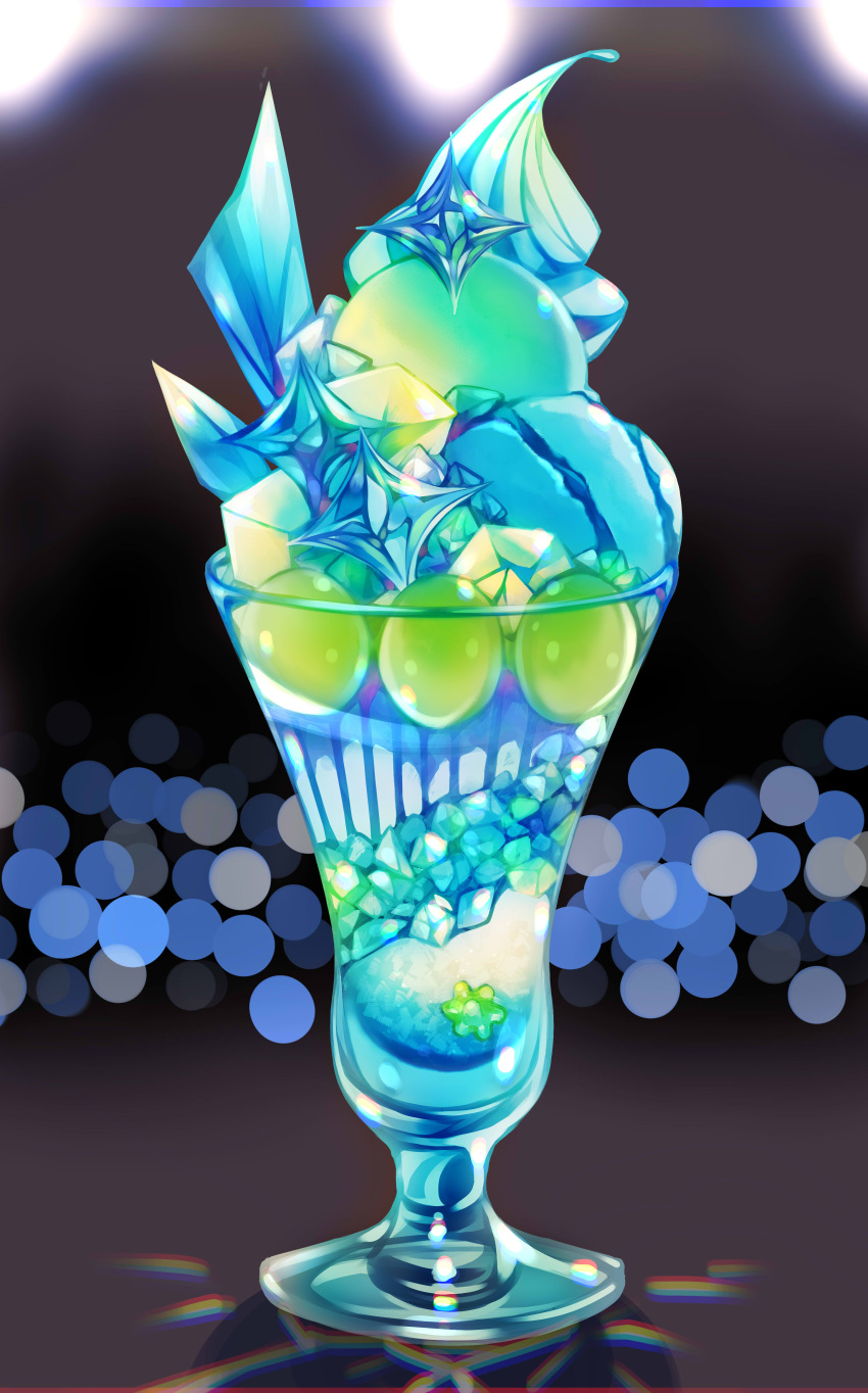 absurdres commentary_request cup food food_focus highres no_humans original parfait pleiades_pleiades refraction still_life