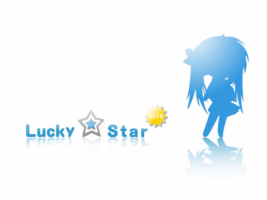 chibi hiiragi_kagami lucky_star silhouette white