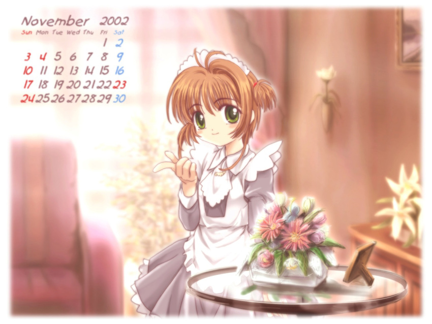calendar card_captor_sakura kinomoto_sakura moonknives wallpaper