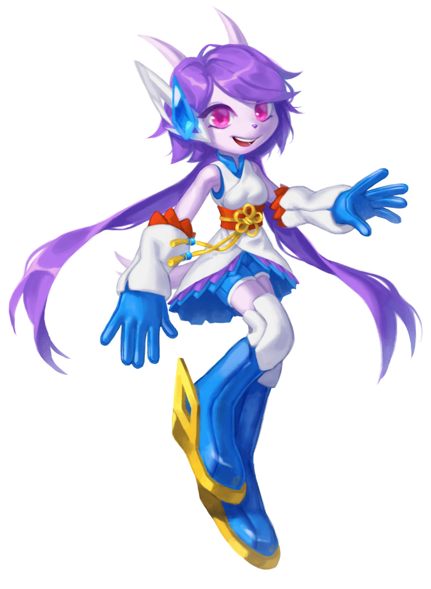 boots freedom_planet highres red_eyes sash_lilac twintails water_dragon