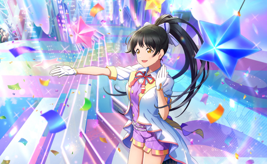 black_hair brown_eyes dress hazuki_ren long_hair love_live!_school_idol_festival_2 love_live!_superstar!! ponytail