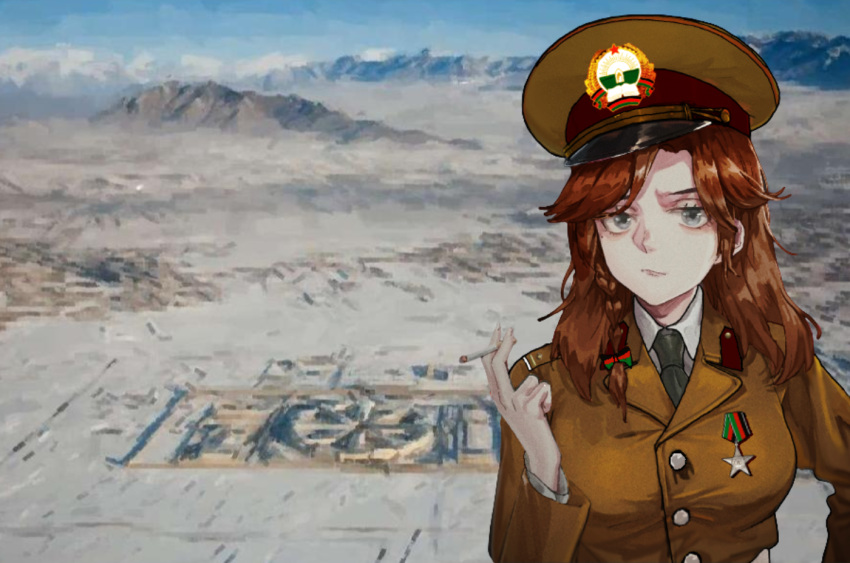 afghan_girl afghanis-tan afghanistan communism girl grey_eyes military military_hat military_uniform soldier spy