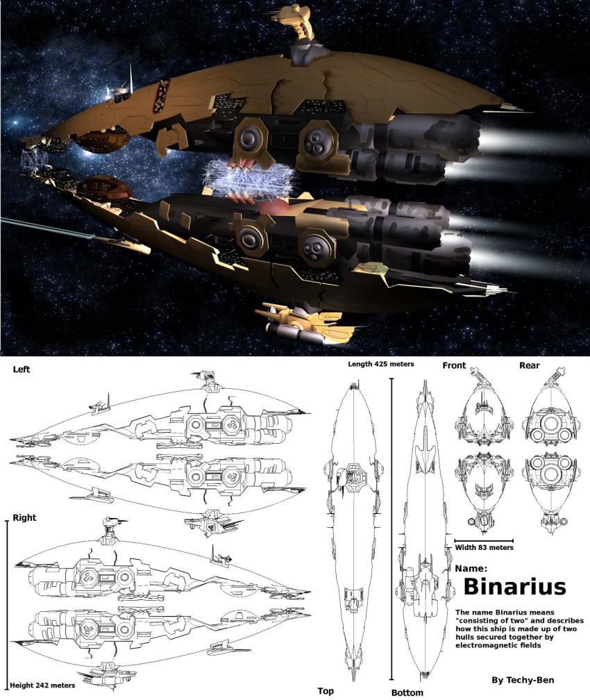 3d amarr_empire_(eve_online) artist_name beam_cannon blueprint_(medium) cannon commentary concept_art cruiser_(eve_online) electricity energy_cannon english_text eve_online from_side glowing highres laser_cannon military_vehicle multiple_views no_humans original outdoors reference_sheet science_fiction sky space spacecraft star_(sky) starry_sky strategic_cruiser_(eve_online) tech_3_ship_(eve_online) techy-ben turret vehicle_focus