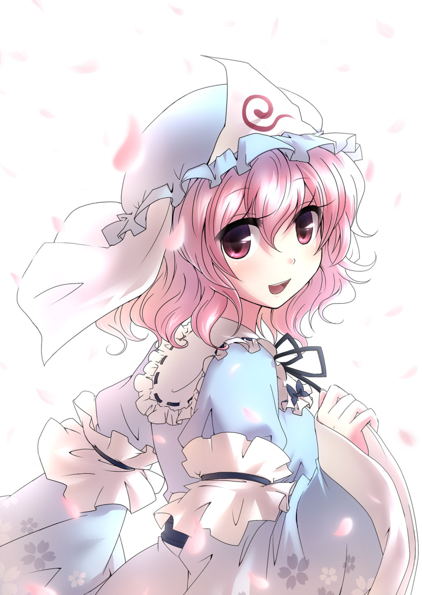 highres miruki pink_eyes pink_hair saigyouji_yuyuko touhou