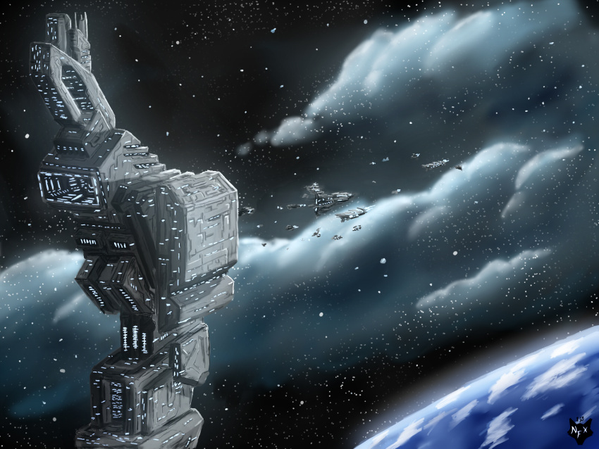 artist_logo building caldari_navy_(eve_online) caldari_state_(eve_online) capital_ship_(eve_online) carrier carrier_(eve_online) charon_(eve_online) clouds combat_ship_(eve_online) commentary electronic_warfare_ship_(eve_online) english_commentary eve_online floating floating_object freighter_(eve_online) hangar hauling_ship_(eve_online) highres in_orbit ishukone_corporation_(eve_online) kaalakiota_corporation_(eve_online) logo military_vehicle nebula no_humans novafox outdoors planet scenery science_fiction space space_station spacecraft star_(sky) starry_sky_background super_capital_ship_(eve_online) supercarrier_(eve_online) support_ship_(eve_online) wyvern_(eve_online) zero_gravity